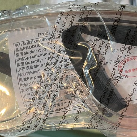5 New! Sealed! Anti-Fog Safe Lab Plastic Glasses Protective Goggles Eyewear Misp - Picture 3 of 8